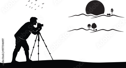 Photographer Taking Photo Silhouette