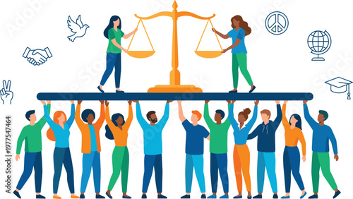 Diverse Community Supporting Social Justice, Human Rights, Equality, and Global Peace Through Unity and Inclusive Education for Better Future