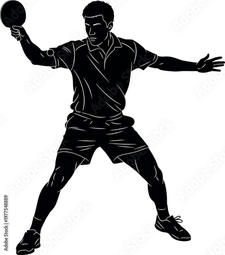 Dynamic handball player silhouette a powerful athlete in mid action ready to throw the ball