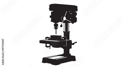 Drill press, industrial drill, metal drill, machinery icon