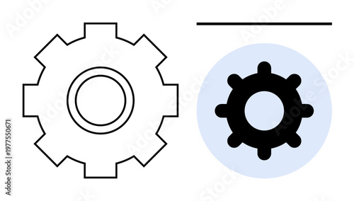 Settings concept. Settings symbols highlight system configurations and application tools. Settings optimization and functionality. Perfect for technology, engineering, workflow, user interface