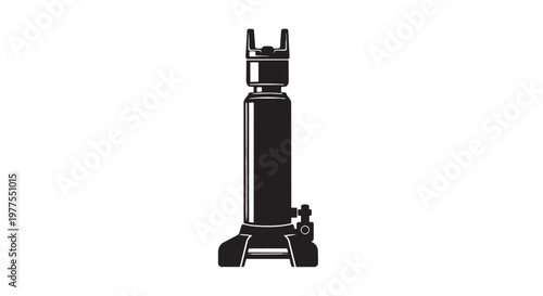 Black, industrial, mechanical jack, car repair tool, equipment