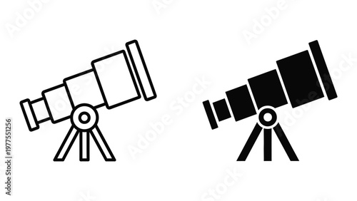 Comparison of two different telescope designs mounted on tripods