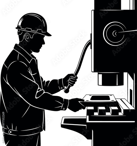 Vintage silhouette a photographer at work with a classic large format camera