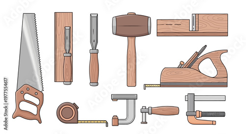 Collection of various hand tools.