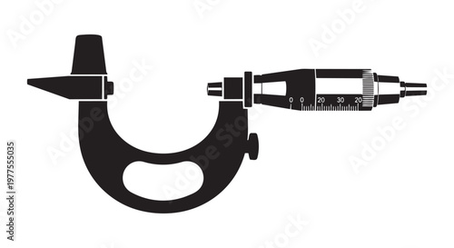 Micrometer, precision measurement tool, industrial gauge, mechanical device