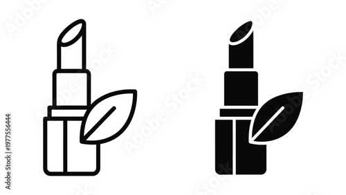 Contrast of classic lipstick designs with leaf applicators