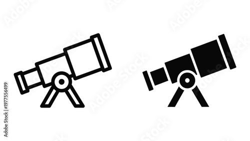Comparison of two different types of telescopes with tripod stands