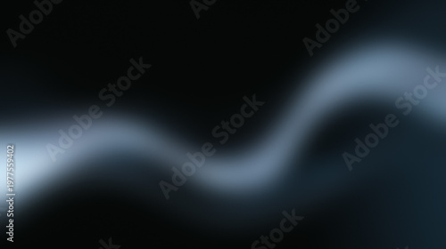 Curved silver ribbon across dark gradient layers