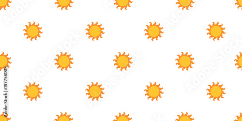 Clean and minimalist seamless pattern featuring simple spiked sun icons. A versatile background for modern summer branding, wellness web design, and stationery.