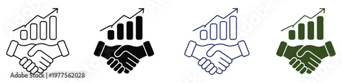 Stakeholder interest icon set, vector illustrations representing business stakeholders, engagement, priorities, and influence, including people, charts, and communication symbols
