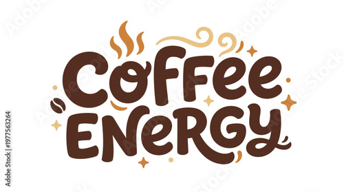Coffee Energy Drink Logo Design.