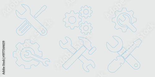 Mouse cursor icons. Linear style. Vector icons