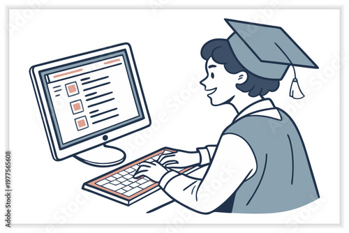 E-Learning Online Education Banner Set with Students, Laptop, Webinar, Digital Courses and Distance Learning Vector Illustration