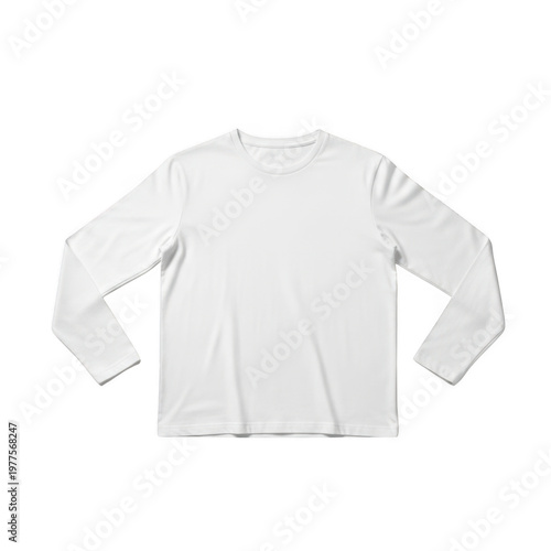 Blank white long sleeve t shirt apparel mockup realistic product photography apparel mockup