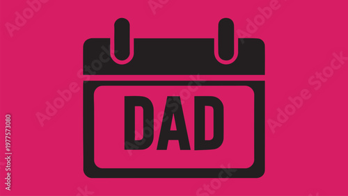 Father's day calendar reminder a bold and simple celebration of dad