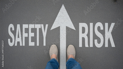 Top down view of a decision making concept with yes and no options.