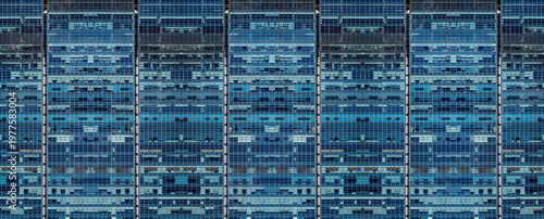 Photography Windows of Modern Office Building