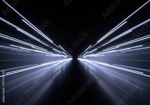 Ethereal light trails and soft bokeh create a mystical, disappearing depth effect on a futuristic canvas, canvas, movement, subtle