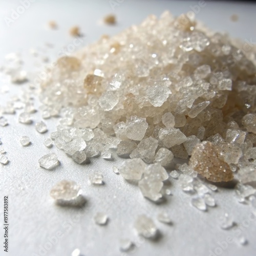 White Salt Crystals Macro Photography Background Texture Close-Up Detail Food Ingredient Blog