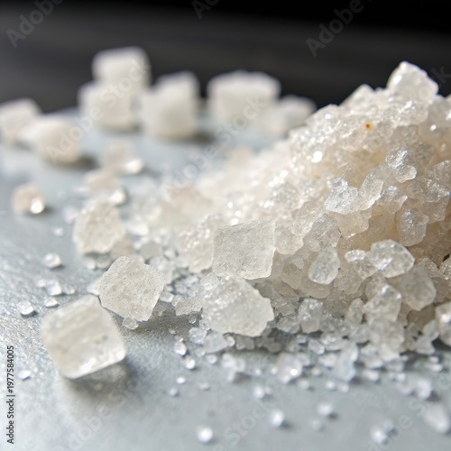 Salt Crystals Macro Photography White Background Texture Close-Up Detail Food Ingredient Screensaver
