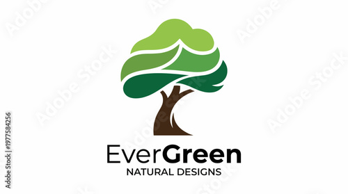 A modern logo design featuring a stylized tree, representing growth, sustainability, and nature in a clean and elegant format, ideal for brands focused on natural products.