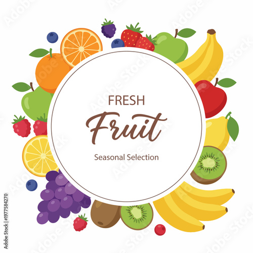 This image presents a vibrant array of fresh seasonal fruits, highlighting their colors and textures, perfect for promoting nutrition, freshness, and healthy eating habits.