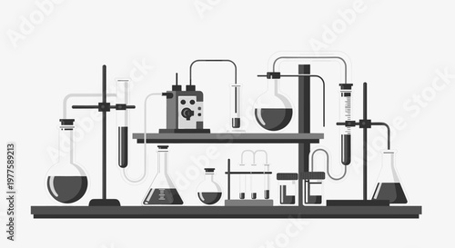 Minimalist lab flask icon conveys precision, research, and scientific discovery. Ideal for illustrating science concepts or a tech-focused marketing c