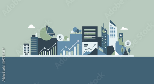 A clean, modern architectural background evokes a feeling of stability and progress. Ideal for corporate websites, business presentations, and marketi