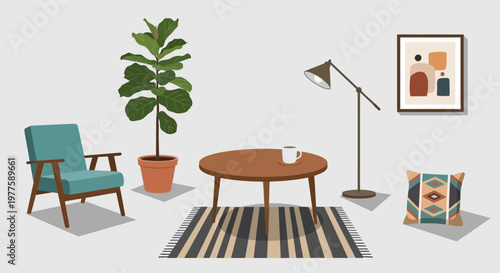 Mid Century Modern Wooden Coffee Table.