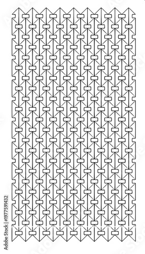 Seamless diamond tile pattern, repeated tilted squares forming a connected mesh structure, black line pattern, symmetrical geometry, modern vector art.