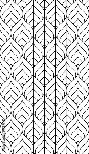 Seamless diamond tile pattern, repeated tilted squares forming a connected mesh structure, black line pattern, symmetrical geometry, modern vector art.