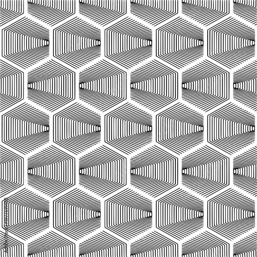 Seamless diamond tile pattern, repeated tilted squares forming a connected mesh structure, black line pattern, symmetrical geometry, modern vector art.