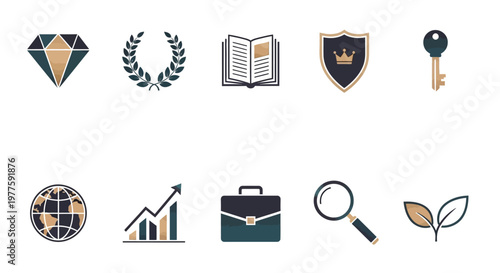 Business icons and symbols collection.