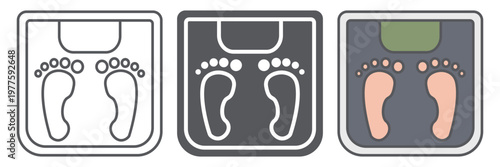 Body weight line icon, measurement and kilogram, scale sign, vector graphics, a linear pattern on a white background.