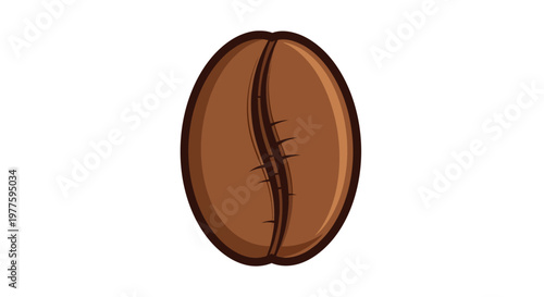 Brown coffee bean close up view.