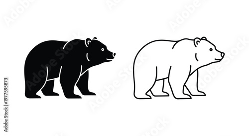 Black vs Brown Bear: Iconic Silhouettes Guide Vector