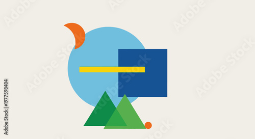 Geometric abstract shapes composition with triangles.