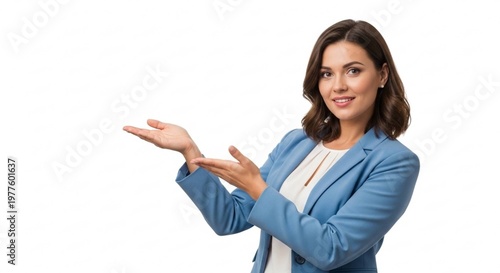 business woman pointing at something