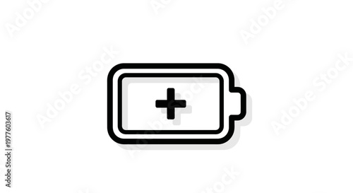 Battery plus sign icon recharge symbol