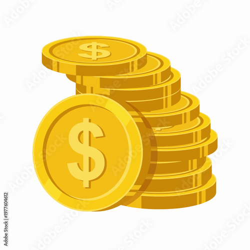 A visually appealing stack of gold coins featuring a dollar sign, symbolizing wealth, success, and financial prosperity that resonates with investors and businesses alike.