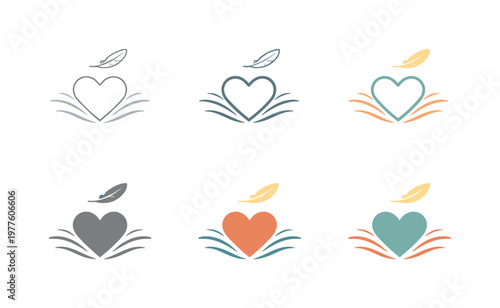 Visual metaphor for spiritual openness depicted as a minimalist heart outline paired with expanding wave lines and a subtle