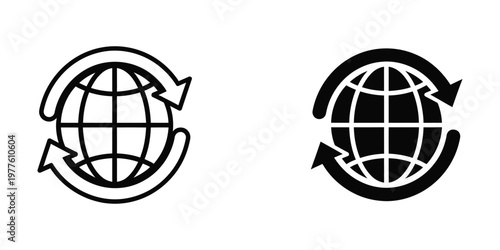 Contrast of earth rotation depictions with different visual styles