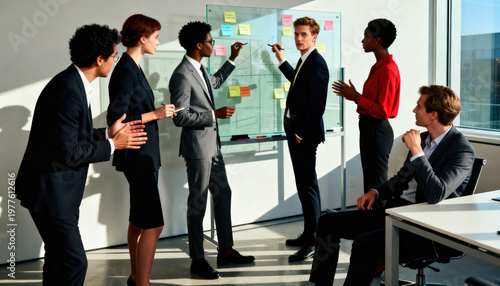 Business Presentation and Teamwork in Modern Workplace