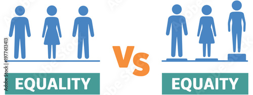 equity equality business icon set