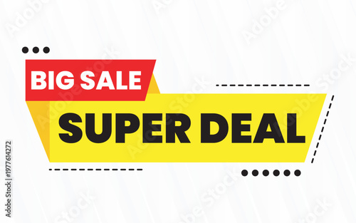 Bold Big Sale Banner with Super Deal Offer and Modern Discount Design
