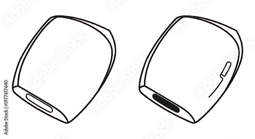 Vector illustration of a silver spoon and black and white paper clips in a simple clean design