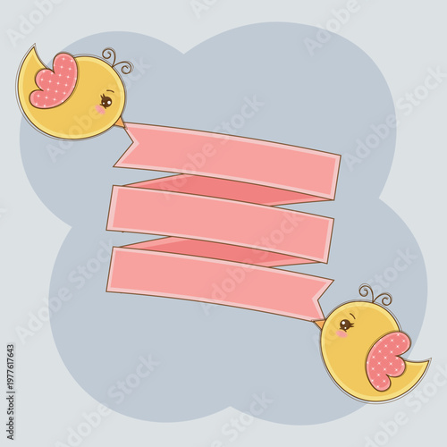 Birds carrying strip