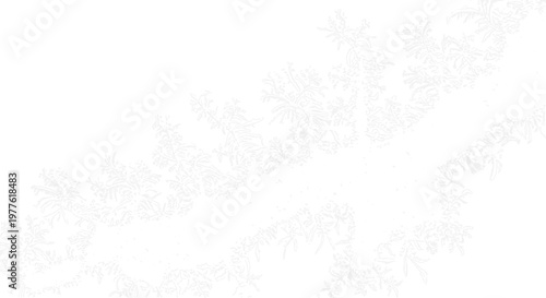 Delicate White Snowflake Pattern on White Background - Winter Snowflakes Design