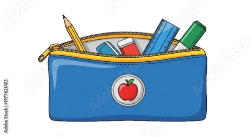 School supplies case isolated icon vector illustration design  icon vector . white background